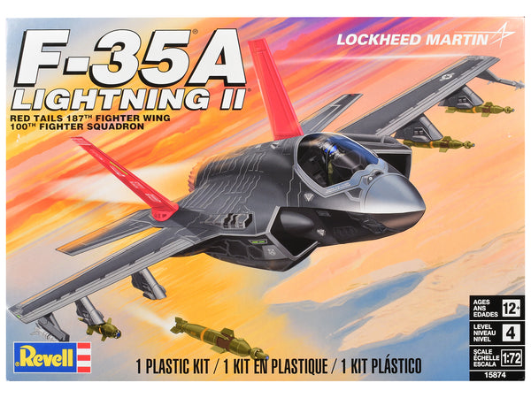 Level 4 Model Kit Lockheed Martin F-35A Lightning II Aircraft 1/72 Scale Model by Revell