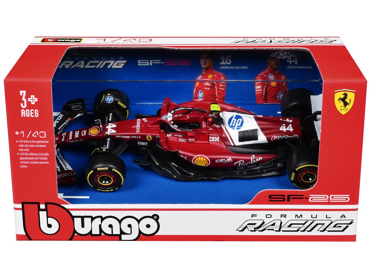 Ferrari SF-25 #44 Lewis Hamilton Formula One F1 "World Championship" (2025) 1/43 Diecast Model Car by Bburago