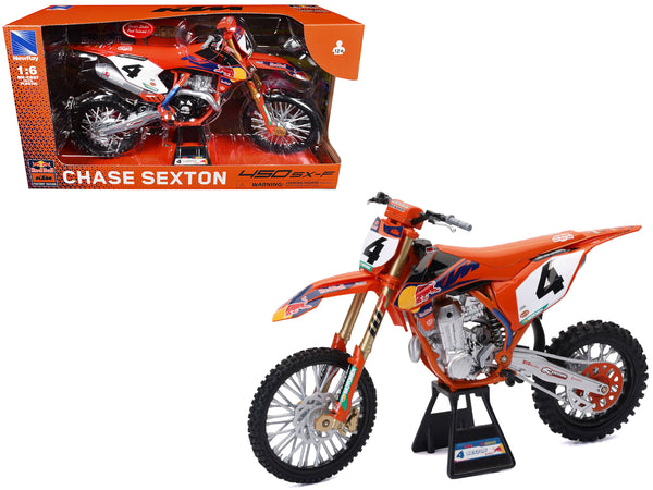 KTM 450 SX-F #4 Chase Sexton "Red Bull KTM Factory Racing" Supercross 1/6 Diecast Model by New Ray