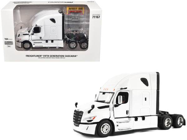 2025 Freightliner Cascadia Gen-5 Sleeper Cab Truck Tractor Winter White "Transport Series" 1/64 Diecast Model by Diecast Masters