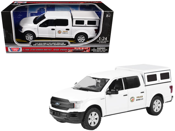 2019 Ford F-150 Lariat Crew Cab Pickup Truck "Los Angeles Police Department Bomb Squad" White "Law Enforcement and Public Service" Series 1/27 Diecast Model Car by Motormax