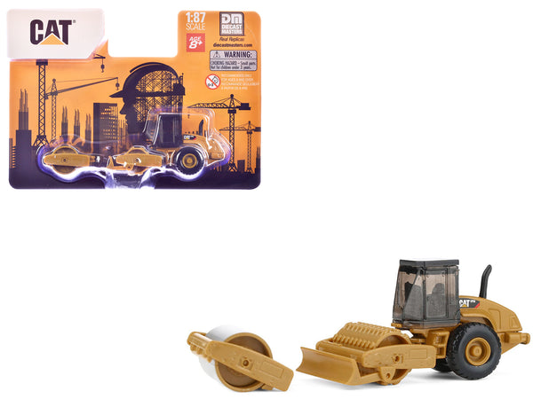 CAT Caterpillar CS56 Roller with Interchangeable Front Attachment Yellow 1/87 (HO) Diecast Model by Diecast Masters