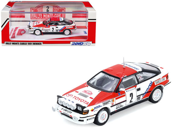 Toyota Celica GT-Four (ST165) #2 Carlos Sainz - Luis Moya Winner "Rally Monte Carlo" (1991) 1/64 Diecast Model Car by Inno Models