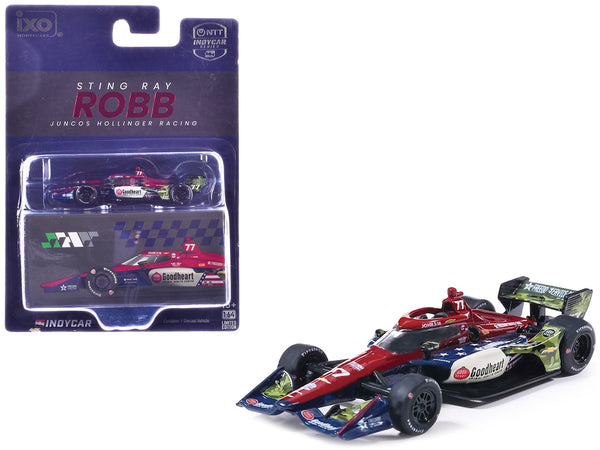 Dallara IndyCar #77 Sting Ray Robb "Goodheart Animal Health Center" Juncos Hollinger Racing (Road Course Configuration) "NTT IndyCar Series" (2026) 1/64 Diecast Model Car by IXO Models