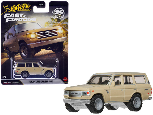 Toyota Land Cruiser FJ60 Tan "Hobbs & Shaw" (2019) Movie "Fast & Furious" Series Diecast Model Car by Hot Wheels