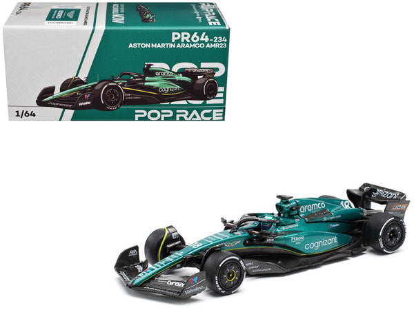 Aston Martin AMR23 #18 Lance Stroll "Formula One F1 World Championship" (2023) 1/64 Diecast Model Car by Pop Race