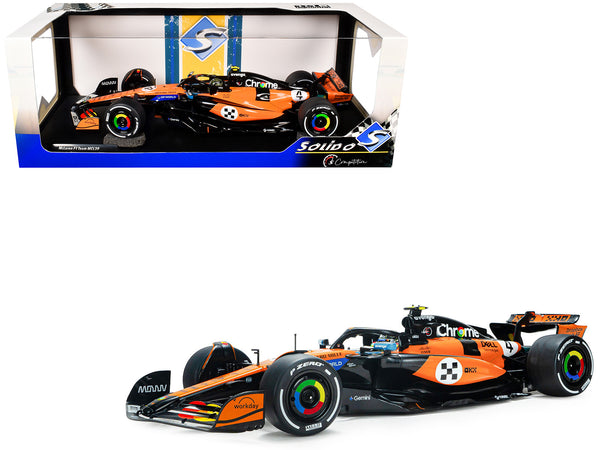 McLaren MCL39 #4 Lando Norris "OKX" Winner Formula One F1 "Monaco GP" (2025) "Competition" Series 1/18 Diecast Model Car by Solido