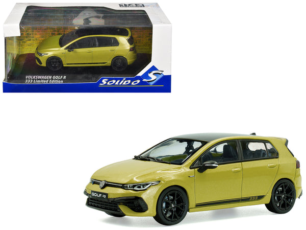 2023 Volkswagen Golf R 333 Limited Edition Lime Yellow Metallic with Black Top 1/43 Diecast Model Car by Solido