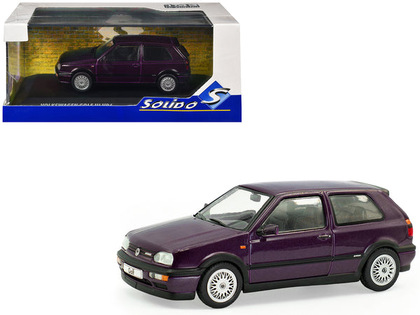 1994 Volkswagen Golf MKIII VR6 Purple Metallic 1/43 Diecast Model Car by Solido