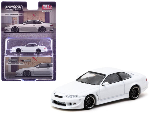 Toyota VERTEX Soarer JZZ30 RHD (Right Hand Drive) White Metallic "Global64" Series 1/64 Diecast Model Car by Tarmac Works