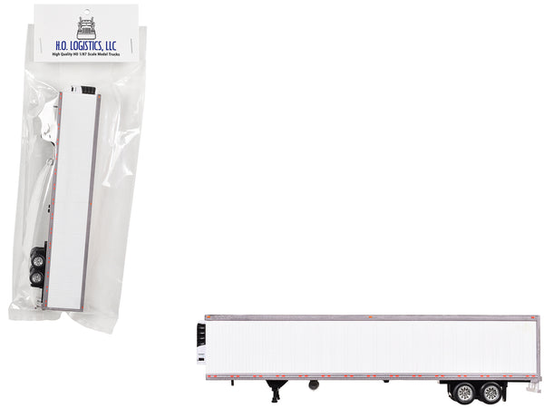 Box Dry Goods Trailer White 1/87 (HO) Scale Plastic Model by HO Logistics