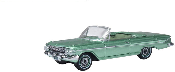 1961 Chevrolet Impala Convertible Arbor Green Metallic with Green Interior 1/87