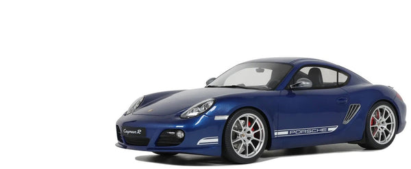 2012 Porsche Cayman R Aqua Blue Metallic 1/18 Model Car by GT Spirit