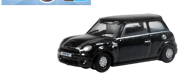 Mini Cooper S RHD (Right Hand Drive) Midnight Black with Silver Stripes 1/148 (N
