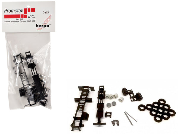 Long Chassis Kit for Kenworth Peterbilt and GMC Cabs 1/87 (HO) Plastic Model by Promotex
