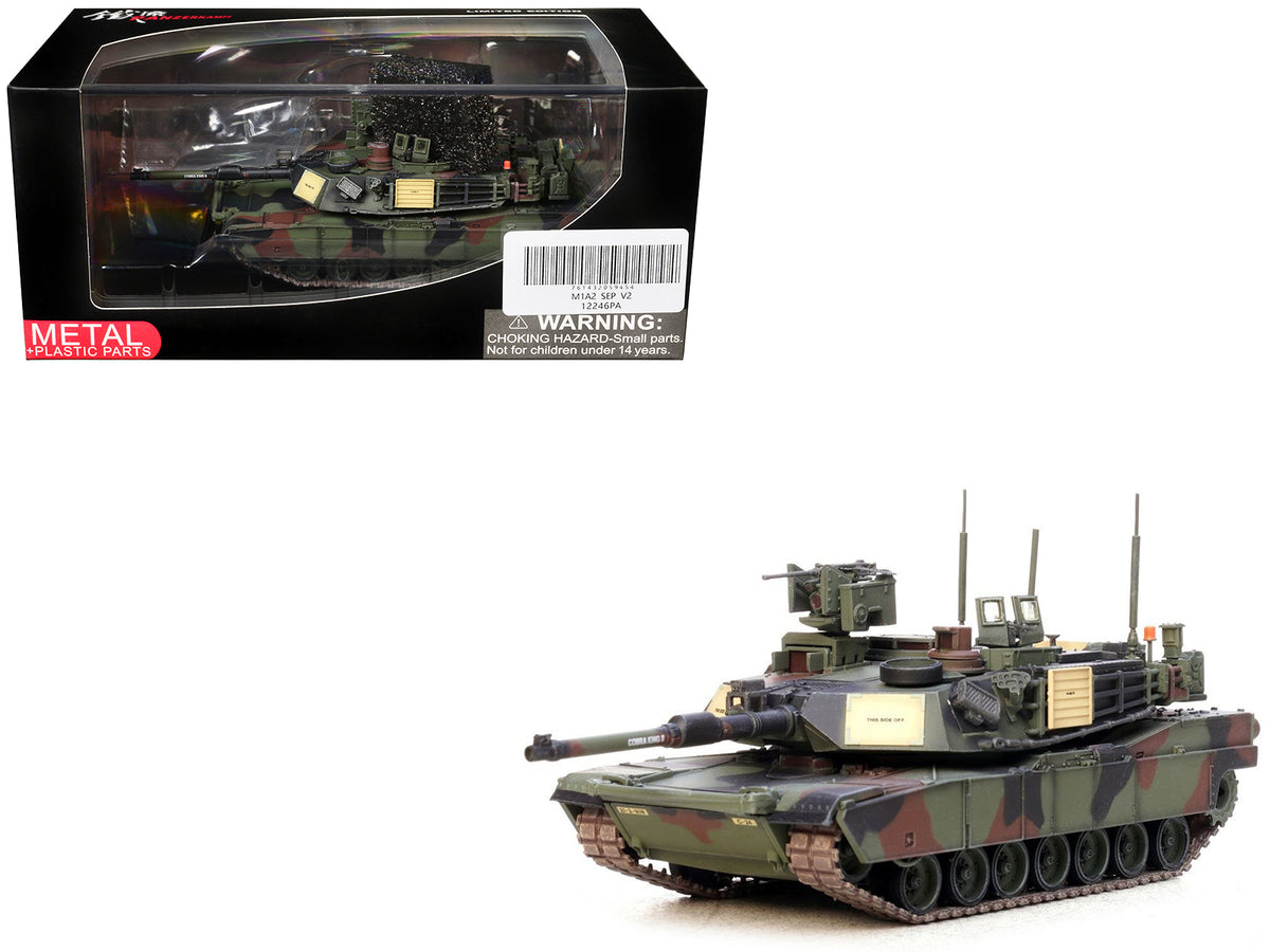 General Dynamics M1A2 SEP V2 Abrams Tank "2nd Battalion 9th Infantry Regiment 2nd Infantry Division South Korea" United States Army 1/72 Diecast Model by Panzerkampf