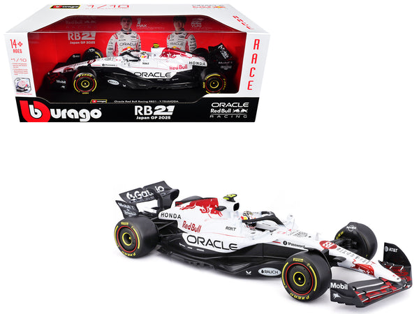 Red Bull Racing RB21 #22 Yuki Tsunoda "Oracle" Formula One F1 "Japanese GP" (2025) "Race" Series 1/18 Diecast Model Car by Bburago
