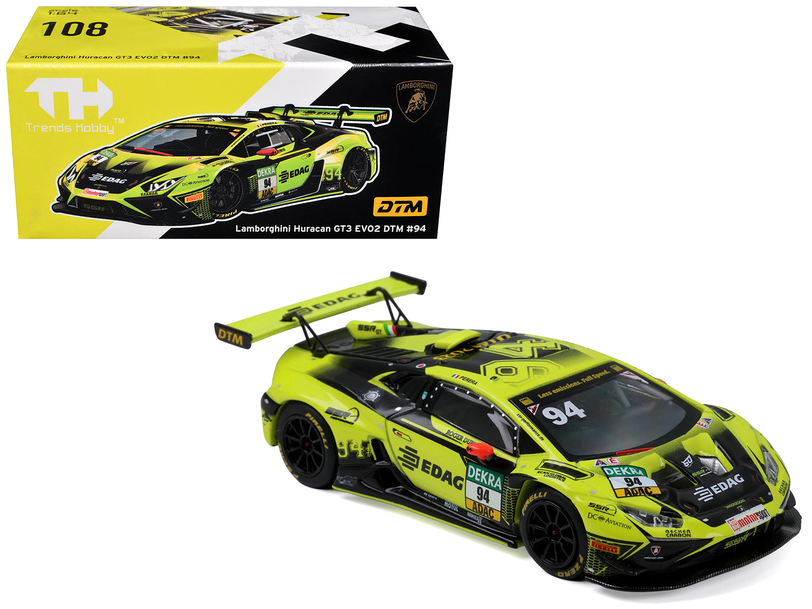 Lamborghini Huracan GT3 Evo 2 #94 Franck Perera "SSR Performance" "DTM" (2023) 1/64 Diecast Model Car by Trends Hobby