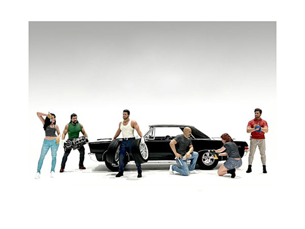 "Muscle Mechanics" 6 piece Figure Set for 1/24 Scale Models by American Diorama