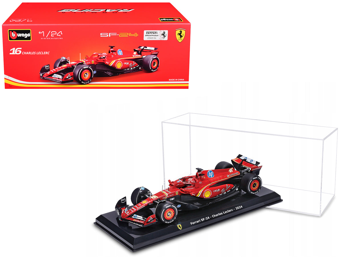 Ferrari SF-24 #16 Charles Leclerc Formula One F1 World Championship (2024) "Formula Racing" Series 1/24 Diecast Model Car by Bburago