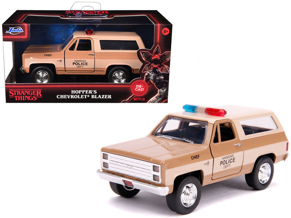 Hopper's Chevrolet Blazer "Hawkins Police Dept." "Stranger Things" (2016) TV Series "Hollywood Rides" 1/32 Diecast Model Car by Jada