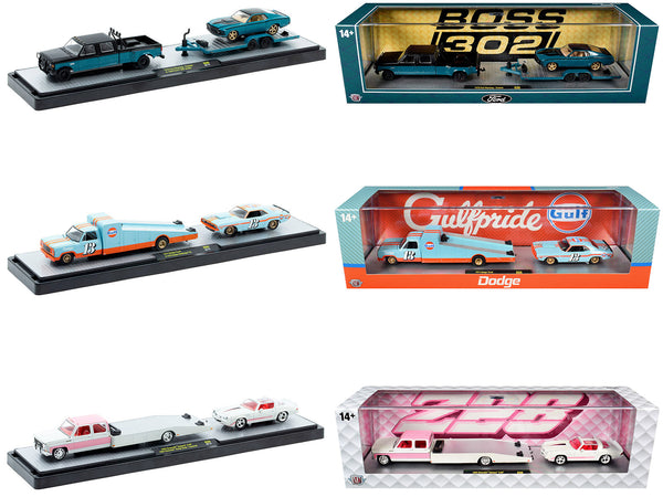 Auto Haulers Set of 3 Trucks Release 99 Limited Edition to 7600 pieces Worldwide 1/64 Diecast Models by M2 Machines