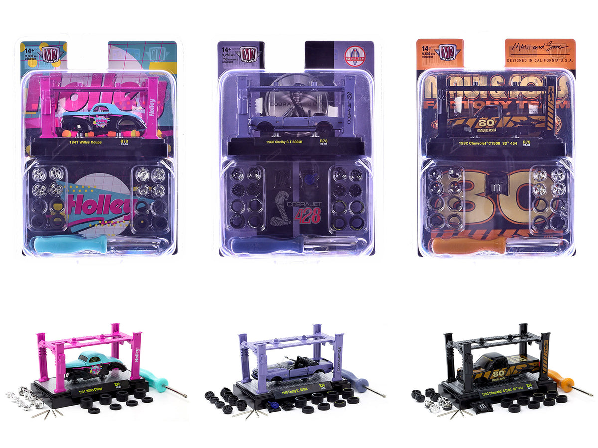 Model Kit 3 piece Car Set Release 78 Limited Edition to 9600 pieces Worldwide 1/64 Diecast Model Cars by M2 Machines