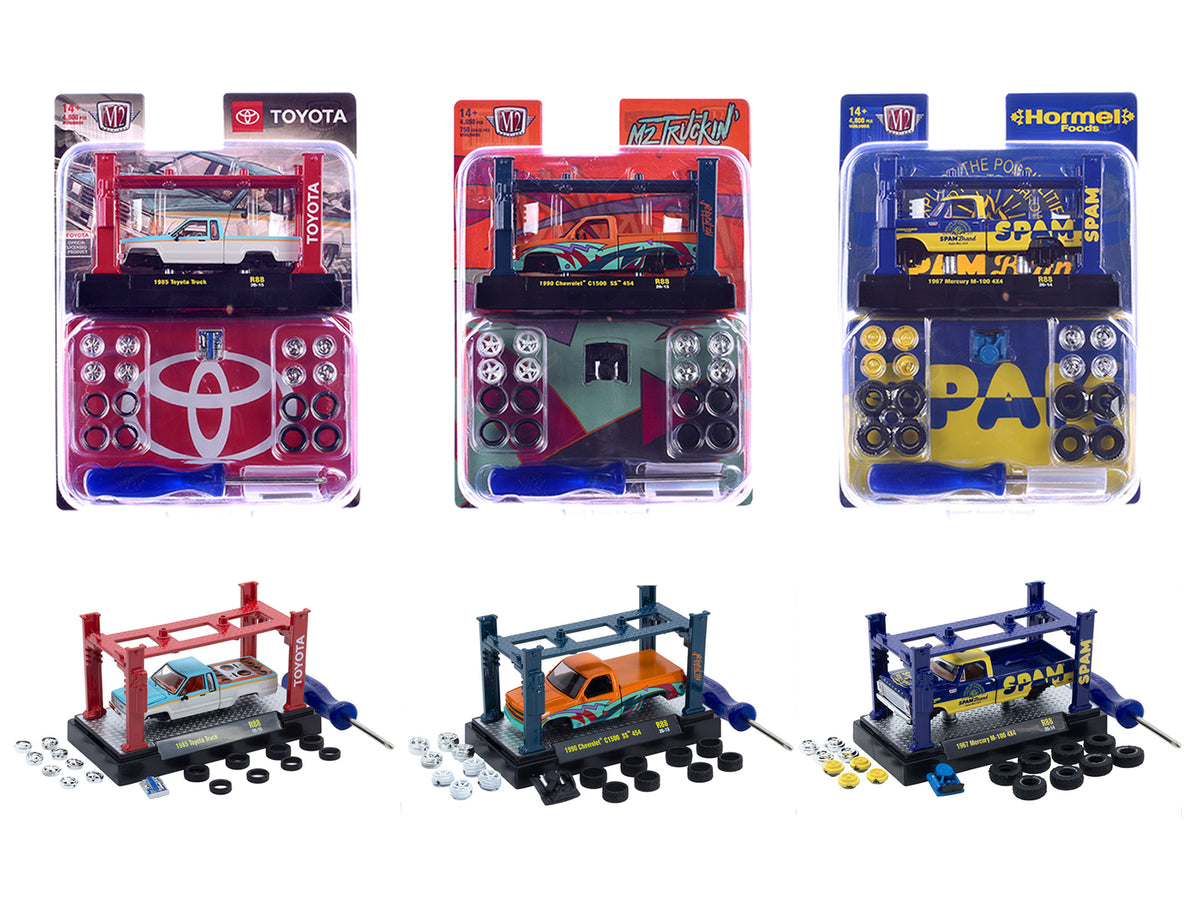 Model Kit 3 piece Car Set Release #88 Limited Edition to 4800 pieces Worldwide 1/64 Diecast Models by M2 Machines