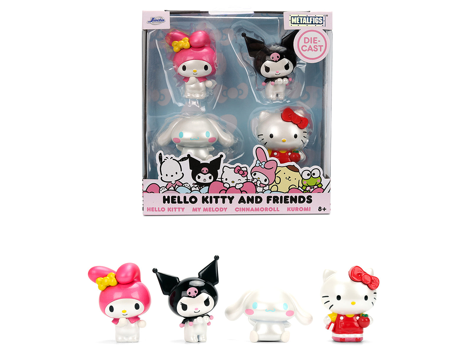 Set of 4 Diecast Figures "Hello Kitty and Friends" Franchise "Metalfigs" Series Diecast models by Jada