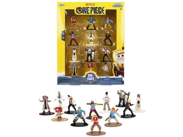 Set of 12 Diecast Figures "One Piece" (2023-Current) TV Series "Metalfigs" Series Diecast Models by Jada