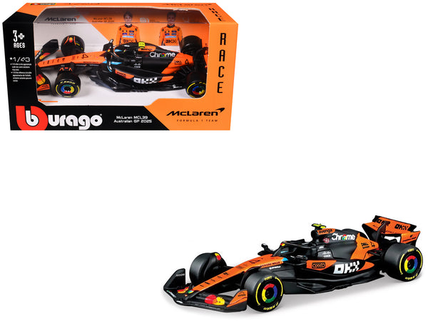 McLaren MCL39 #4 Lando Norris "OKX" Winner Formula One F1 "Australian GP" (2025) "Race" Series 1/43 Diecast Model Car by Bburago