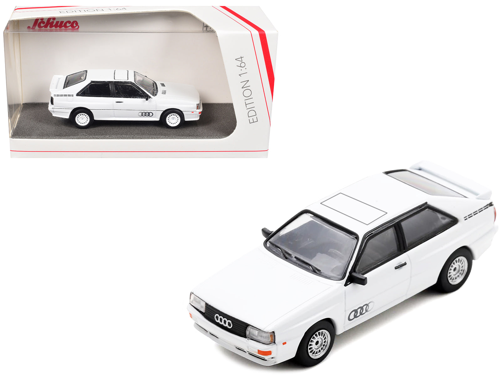 Audi Quattro White 1/64 Diecast Model Car by Schuco