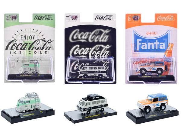 "Sodas" Set of 3 pieces Release 64 Limited Edition to 5400 pieces Worldwide 1/64 Diecast Model Cars by M2 Machines