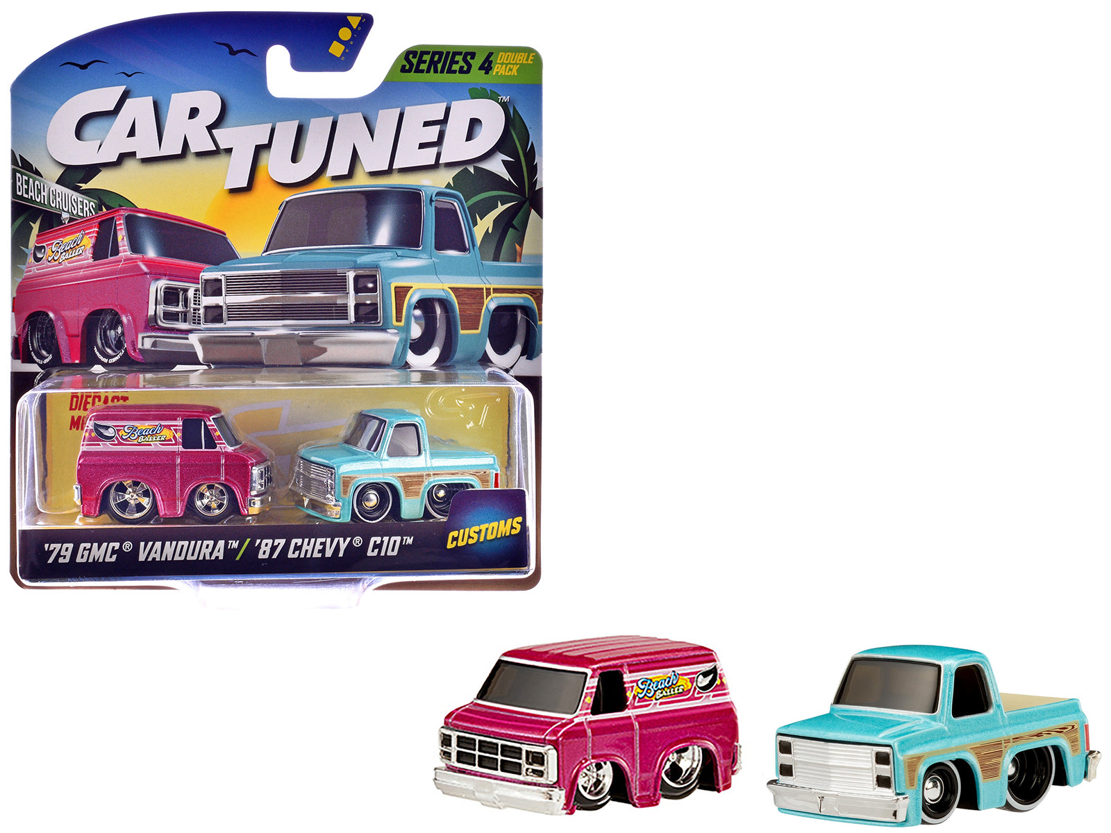 "Customs" Series 4 Double Pack Set of 2 Cars Diecast Model Cars by CarTuned
