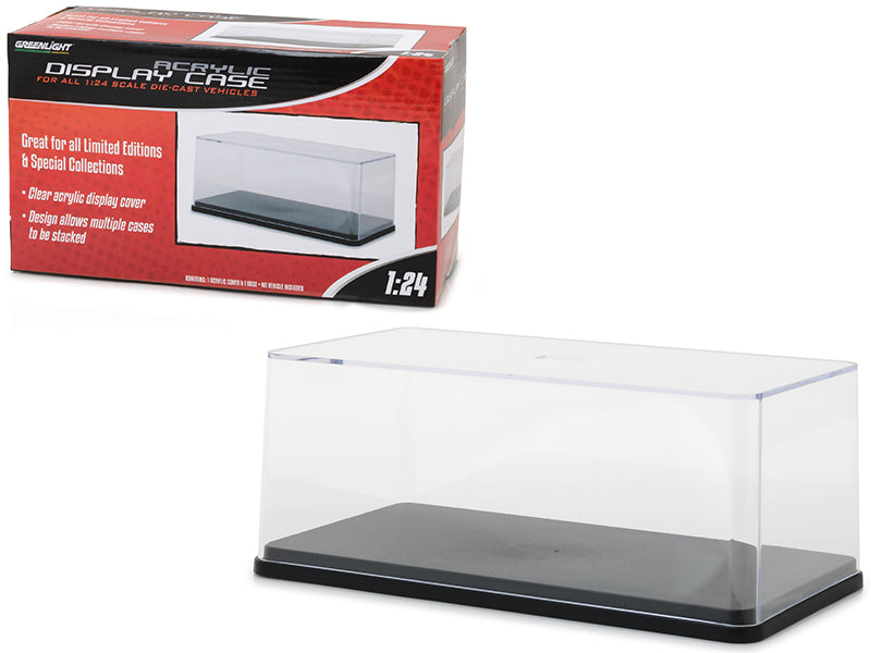 Collectible Display Show Case with Black Plastic Base for 1/24 Scale Models by Greenlight