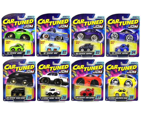 JDM Tuners Series 3 Set of 8 Pieces Diecast Model Cars by CarTuned