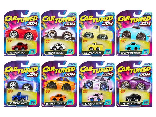 JDM Tuners Series 4 Set of 8 Pieces Diecast Model Cars by CarTuned