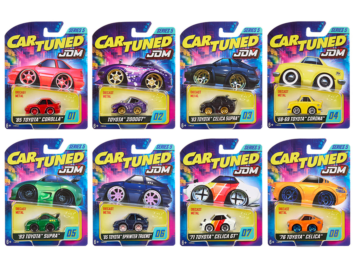 JDM Tuners Series 5 Set of 8 Pieces Diecast Model Cars by CarTuned