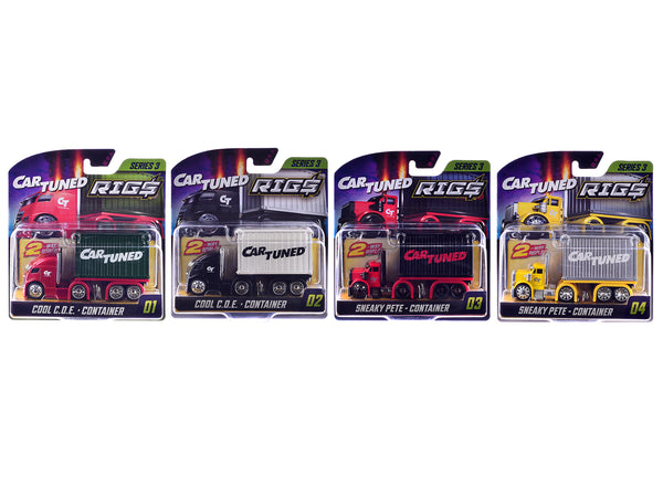 "Rigs" Container Case Series 3 Set of 4 Pieces Diecast Model Cars by CarTuned