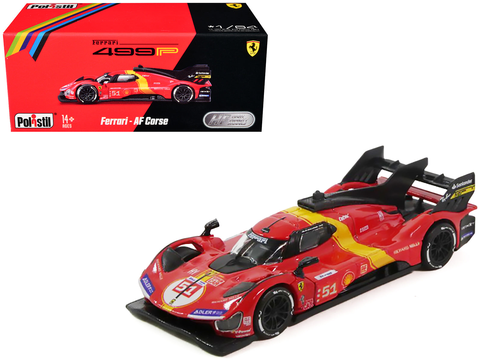 Ferrari 499P #51 James Calado - Antonio Giovinazzi - Alessandro Pier Guidi "Ferrari AF Corse" Winner "24 Hours of Le Mans" (2023) 1/64 Diecast Model Car by Polistil