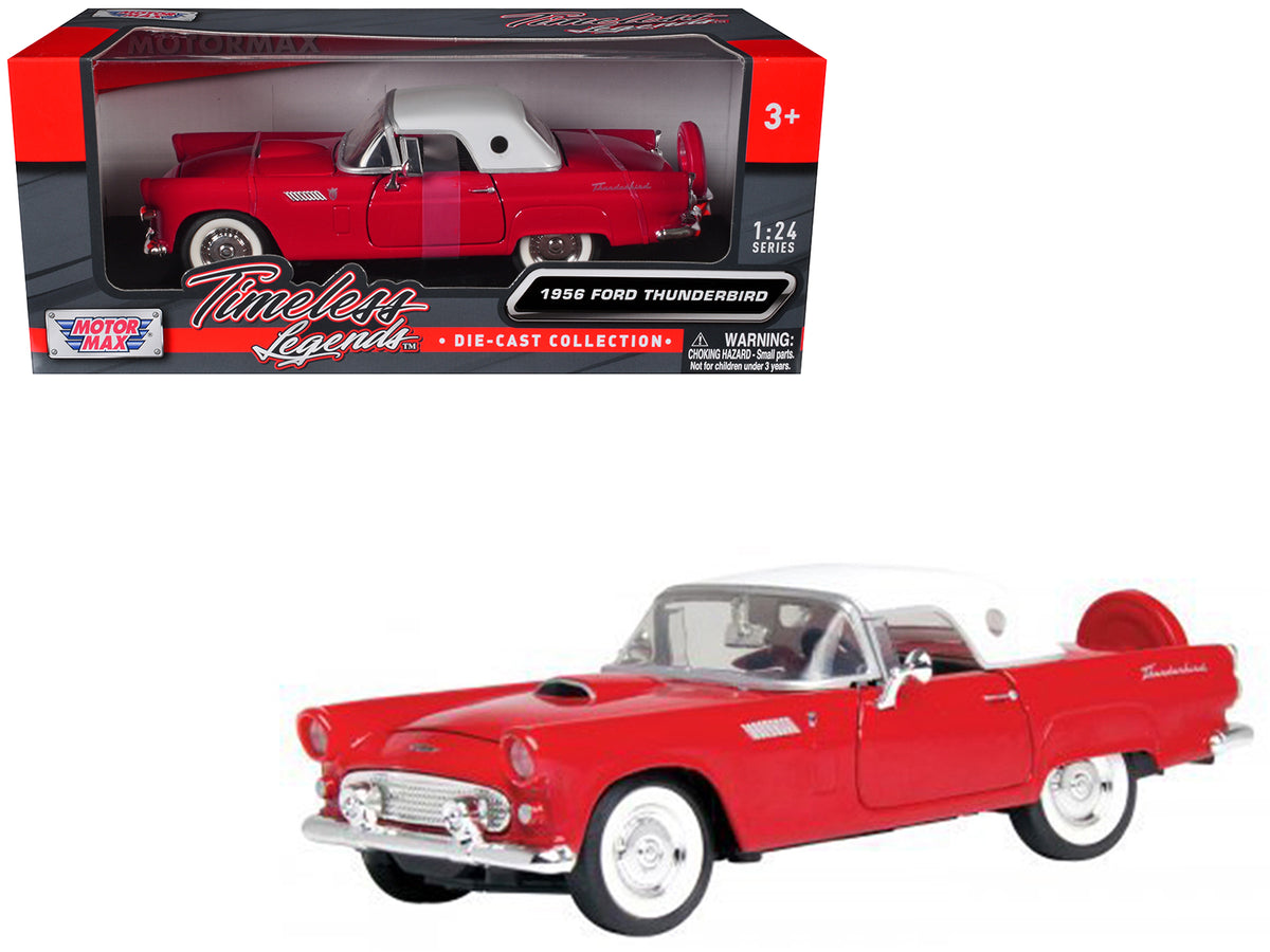 1956 Ford Thunderbird Red 1/24 Diecast Car Model by Motormax