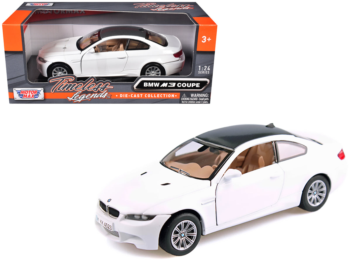 BMW M3 E92 Coupe White 1/24 Diecast Model Car by Motormax