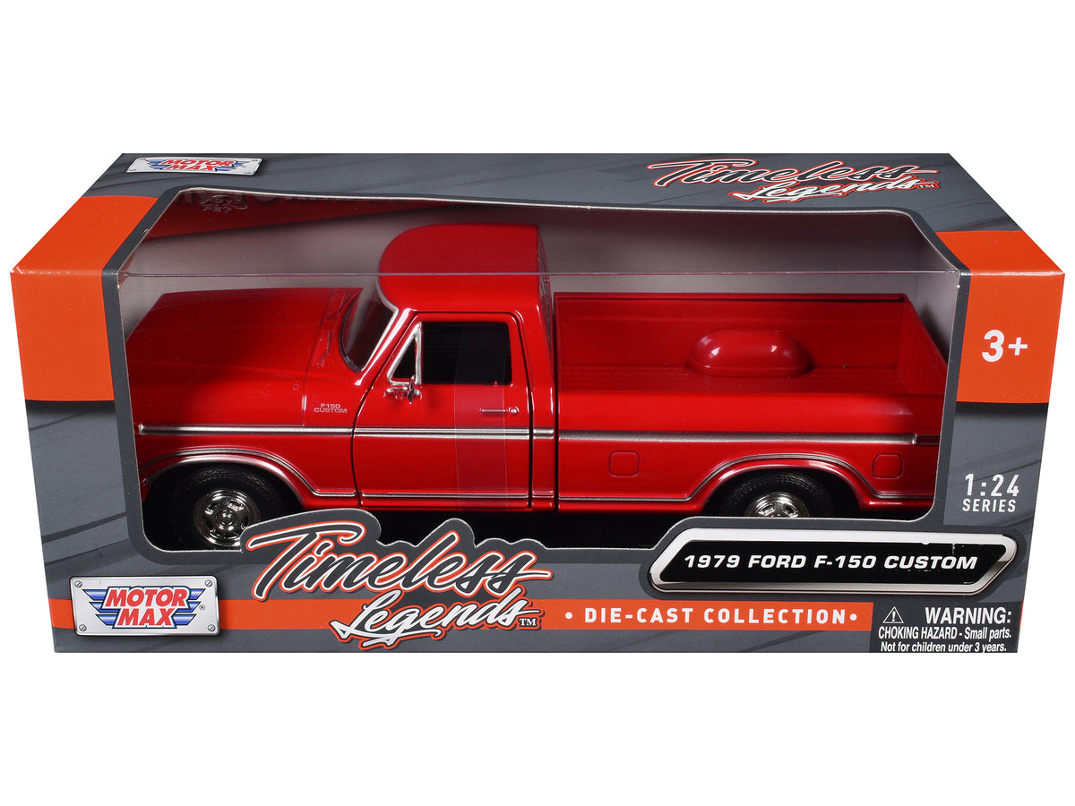 1979 Ford F-150 Custom Pickup Truck Red "Timeless Legends" Series 1/24 Diecast Model Car by Motormax