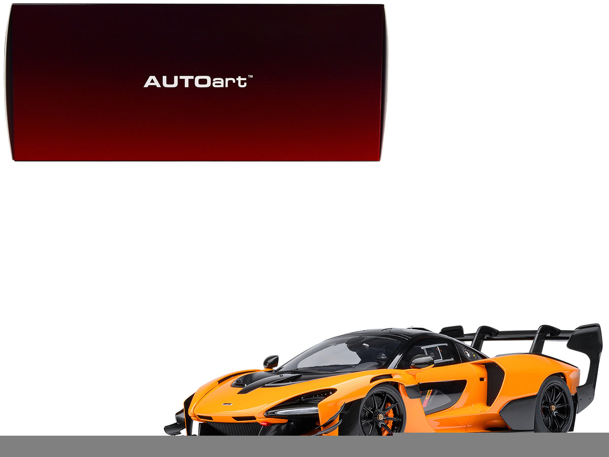 McLaren Senna GTR Orange with Black Top 1/18 Model Car by Autoart