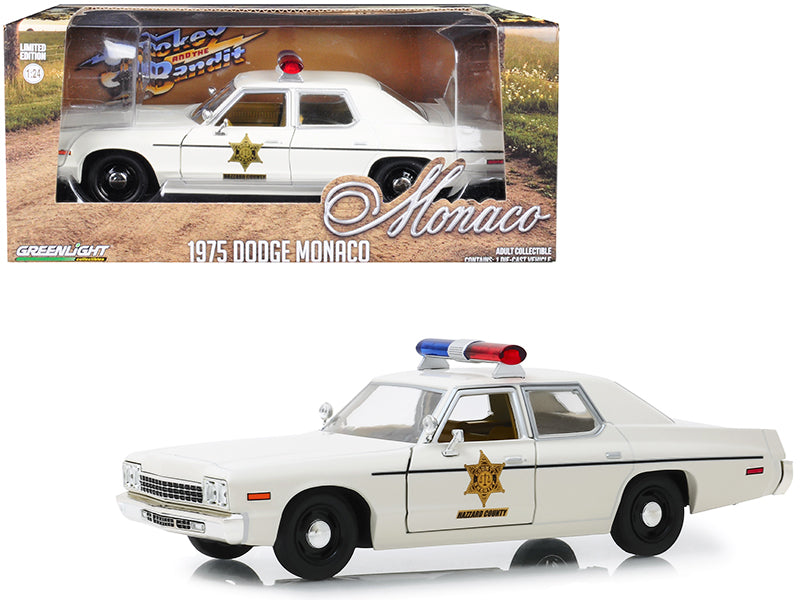 1975 Dodge Monaco Cream "Hazzard County Sheriff" 1/24 Diecast Model Car by Greenlight