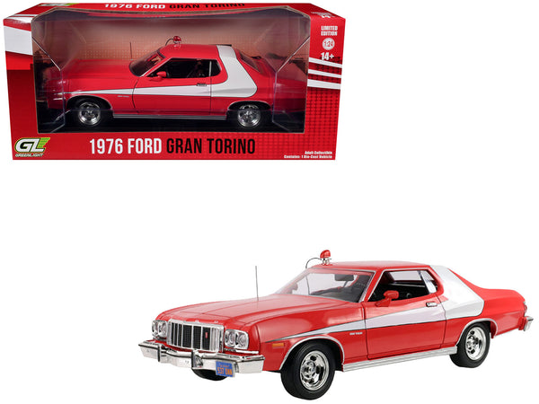 1976 Ford Gran Torino Red with White Graphics "Hollywood Greatest Hits" Series 1/24 Diecast Model Car by Greenlight