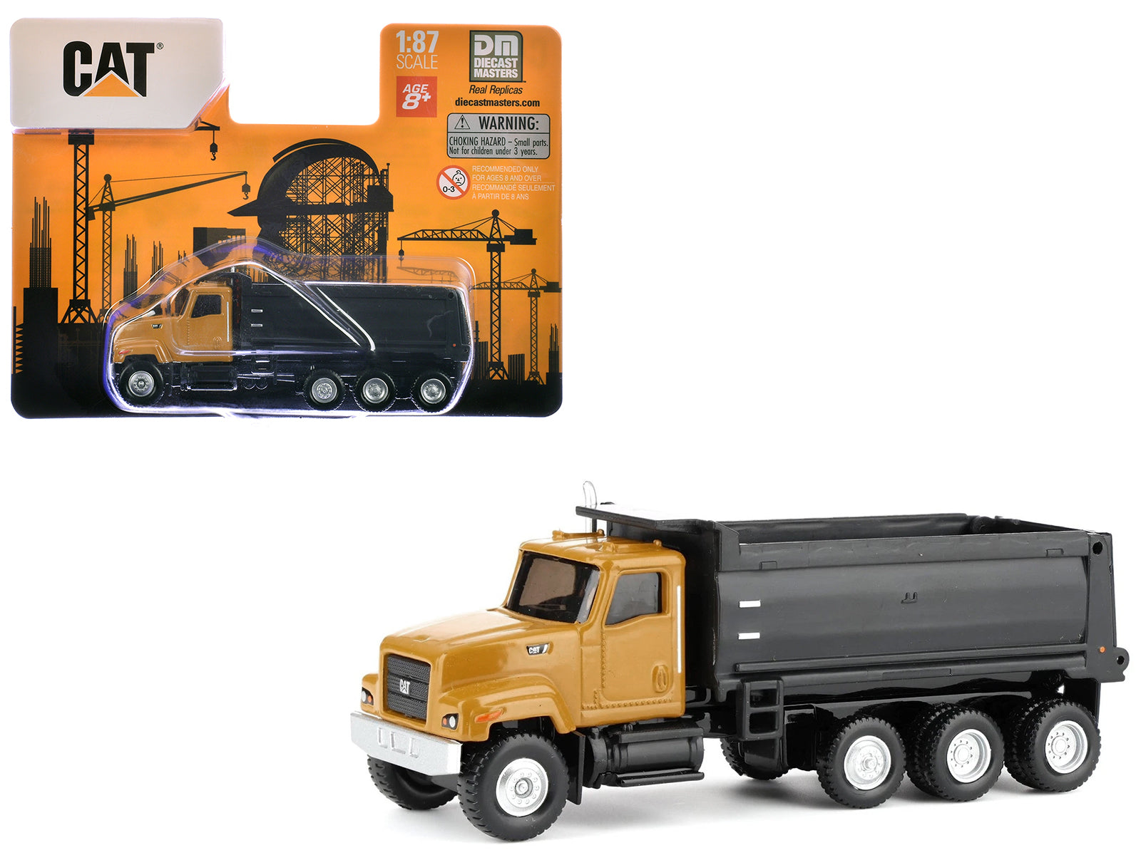 CAT Caterpillar CT681 Dump Truck Yellow 1/87 (HO) Diecast Model by Diecast Masters