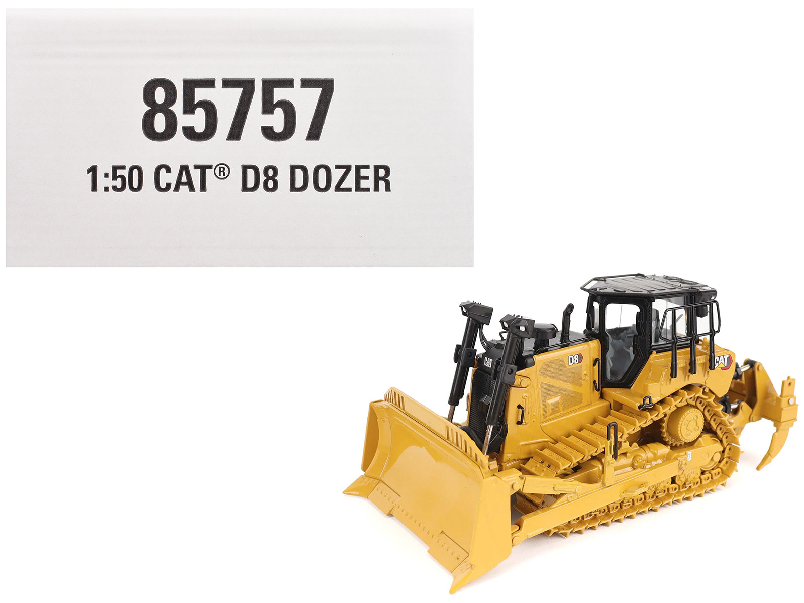 CAT Caterpillar D8 Track-Type Dozer (Standard Configuration) Yellow "High Line" Series 1/50 Diecast Model by Diecast Masters