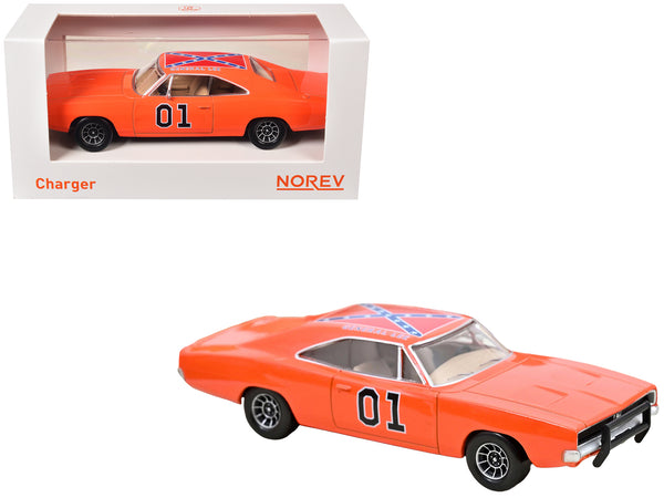 1969 Dodge Charger #01 "General Lee" Orange 1/43 Diecast Model Car by Norev