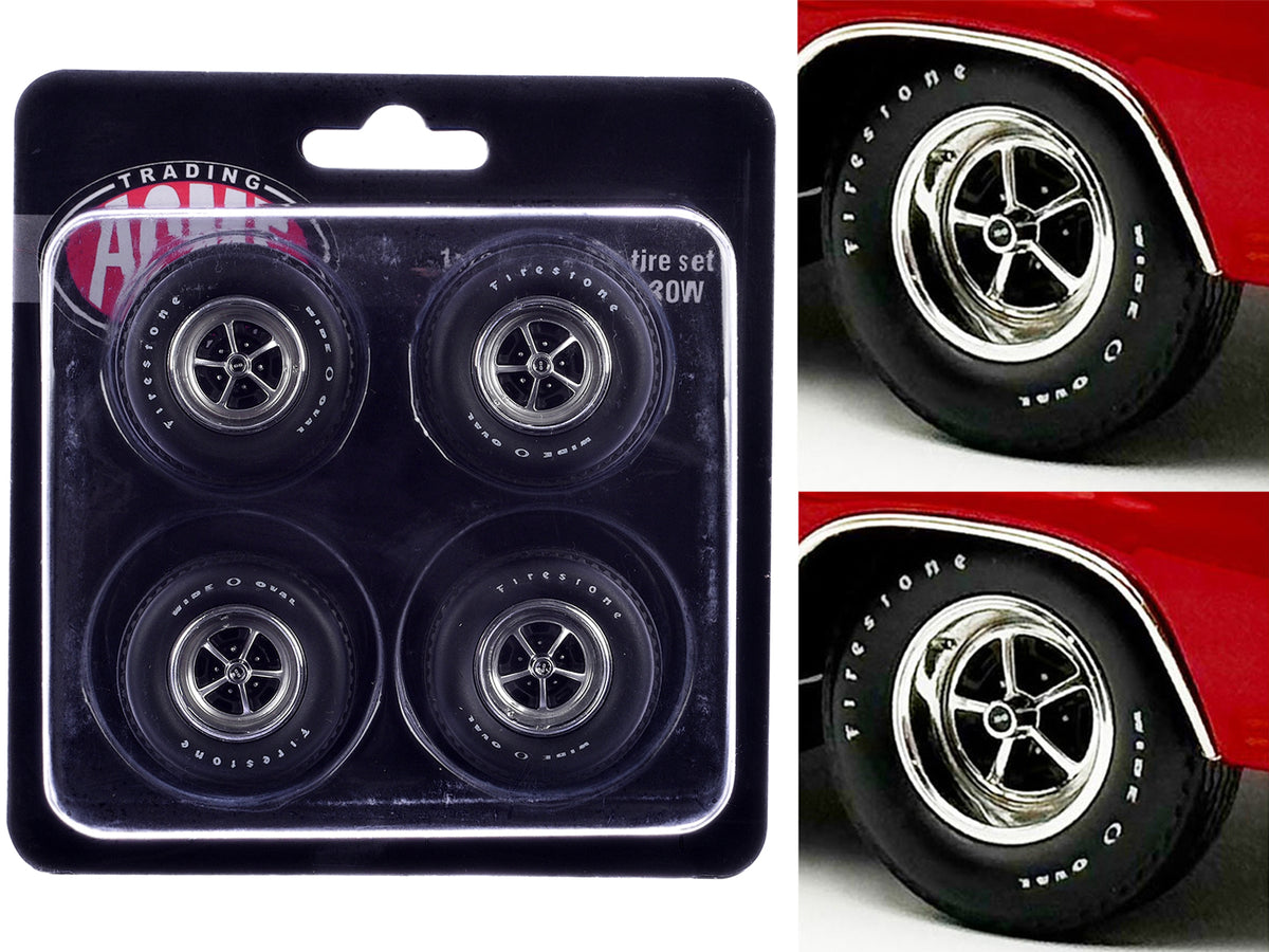 "Super Sport" Wheel and Tire Set of 4 pieces from "1970 Chevrolet Chevelle SS" for 1/18 Scale Models by ACME